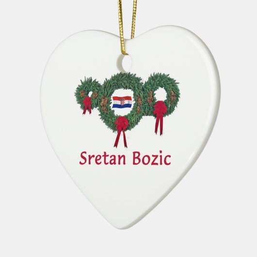 Kerstmis 2 Kroatië Keramisch Ornament (Links)