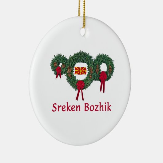 Kerstmis 2 Macedonië Keramisch Ornament (Rechts)