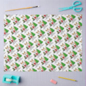 Kerstmis 2 Pembroke Welsh Corgi (rode 1) Boom Cute Tissuepapier (Craft)