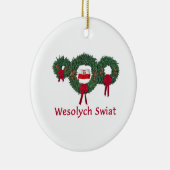 Kerstmis 2 Polen Keramisch Ornament (Rechts)