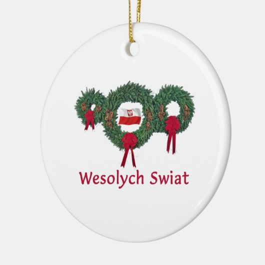 Kerstmis 2 Polen Keramisch Ornament (Links)