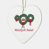 Kerstmis 2 Polen Keramisch Ornament (Links)