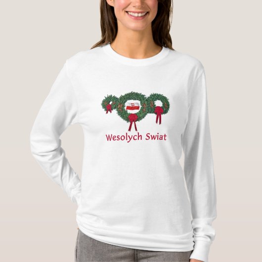Kerstmis 2 Polen T-shirt (Voorkant)
