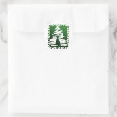 Kerstmis 2 ronde sticker (Tas)
