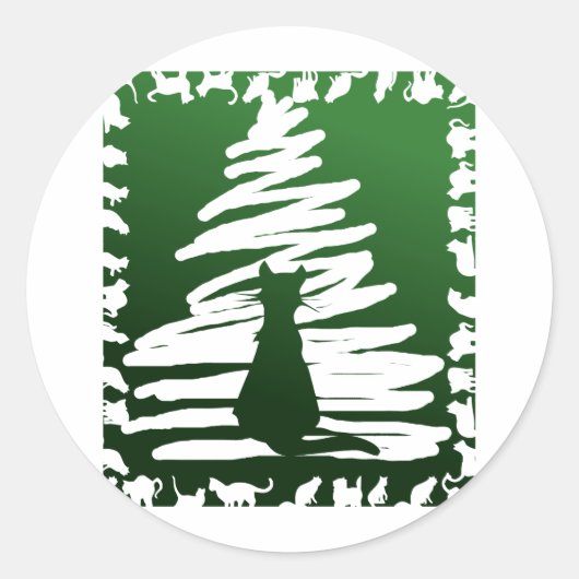 Kerstmis 2 ronde sticker (Voorkant)