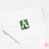 Kerstmis 2 ronde sticker (Envelop)