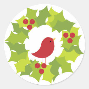Kerstmis 2 ronde sticker