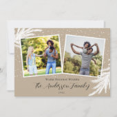 Kerstmis 2 Sneeuwband voor script Feestdagenkaart (Voorkant)