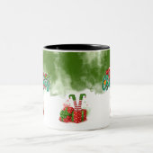 Kerstmis 2-Tone mok met kerstman – Prettig kerstfe (Center)