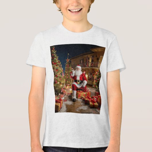 Kerstmis 2. Tri-Blend shirt (Voorkant)