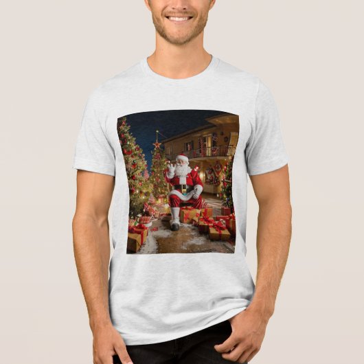Kerstmis 2. Tri-Blend shirt (Voorkant)