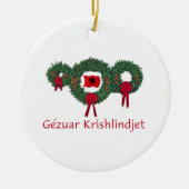 Kerstmis 2 van Albanië Keramisch Ornament (Voorkant)