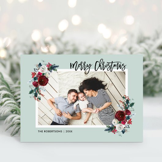 Kerstmis 2 van de hulst en van de Pijnboom Feestdagen Kaart