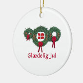 Kerstmis 2 van Denemarken Keramisch Ornament (Links)