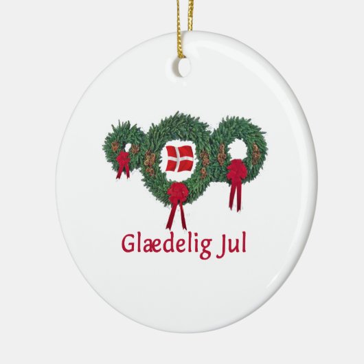 Kerstmis 2 van Denemarken Keramisch Ornament (Links)