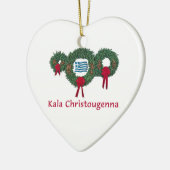 Kerstmis 2 van Griekenland Keramisch Ornament (Links)