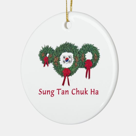 Kerstmis 2 van Korea Keramisch Ornament (Links)