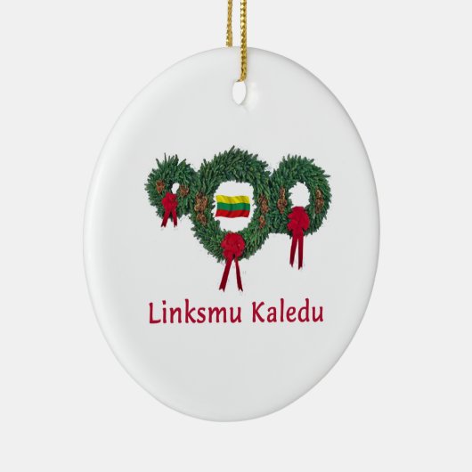 Kerstmis 2 van Litouwen Keramisch Ornament (Rechts)