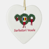 Kerstmis 2 van Roemenië Keramisch Ornament (Rechts)