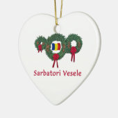 Kerstmis 2 van Roemenië Keramisch Ornament (Links)