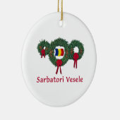 Kerstmis 2 van Roemenië Keramisch Ornament (Rechts)