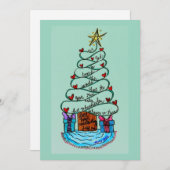 Kerstmis 316 feestdagenkaart (Voorkant / Achterkant)