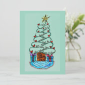 Kerstmis 316 feestdagenkaart (Staand voorkant)