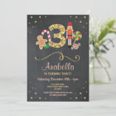 Kerstmis 3 Drie Feestdagen op zaterdag 3e uitnodig Kaart (Staand voorkant)