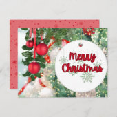 Kerstmis 3 feestdagenkaart (Voorkant / Achterkant)