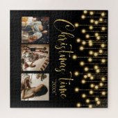 Kerstmis 3 Foto collage Rustige lichten Legpuzzel (Horizontaal)