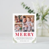 Kerstmis 3 Foto Collagekaart (Staand voorkant)