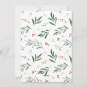 Kerstmis 3 foto Mistletoe Botanische bessen Feestdagenkaart (Achterkant)