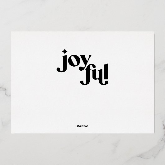 Kerstmis 3 foto moderne zwarte folie folie feestdagenkaart (Achterkant)