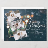 Kerstmis 3 Foto Vakantiewenskaart Feestdagenkaart (Voorkant / Achterkant)