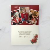 Kerstmis 3 foto's Religieus Jezus Maria Joseph Feestdagen Kaart (Binnen)