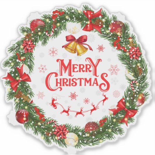 Kerstmis 3 sticker (Voorkant)