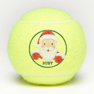 Kerstmis 3 Tennis Balls toevoegen naam kerstman Tennisballen