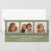 Kerstmis - 3 VERTICALE foto's met een schijnverton Feestdagenkaart (Voorkant / Achterkant)