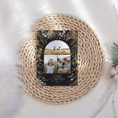 Kerstmis 3 waterverf botanische flora feestdagenkaart