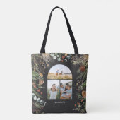 Kerstmis 3 waterverf botanische flora tote bag (Achterkant)