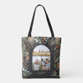 Kerstmis 3 waterverf botanische flora tote bag (Achterkant)
