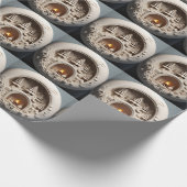 Kerstmis 3D open haard bomen Cadeaupapier (Hoek)