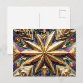 KERSTMIS ~ 3D-sterpatroon ~ Briefkaart (Voorkant / Achterkant)