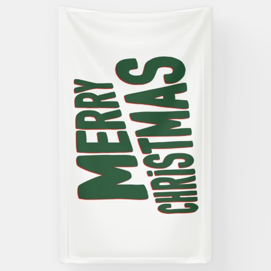 Kerstmis 3x5 vinyl banner (Verticaal)