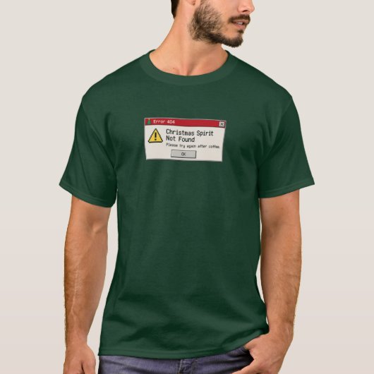 Kerstmis 404 Fout T-shirt (Voorkant)