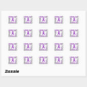 Kerstmis 4 Alzheimer Snowflakes Ronde Sticker (Vel)
