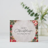 Kerstmis 4 feestdagenkaart (Staand voorkant)