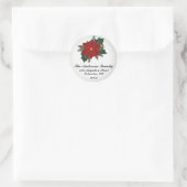 Kerstmis 4 - kerstAdresetiketten Ronde Sticker (Tas)