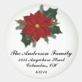 Kerstmis 4 - kerstAdresetiketten Ronde Sticker (Voorkant)