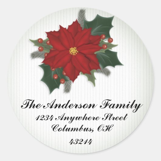 Kerstmis 4 - kerstAdresetiketten Ronde Sticker (Voorkant)